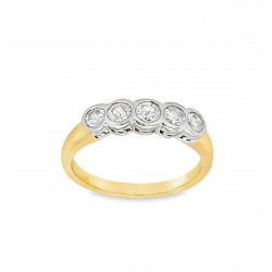 Pre Owned 18ct 5 Stone Diamond Ring ZB350